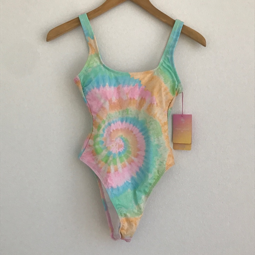 Stoney Clover for target tie dye cheeky high leg one piece swimsuit - Picture 6 of 7